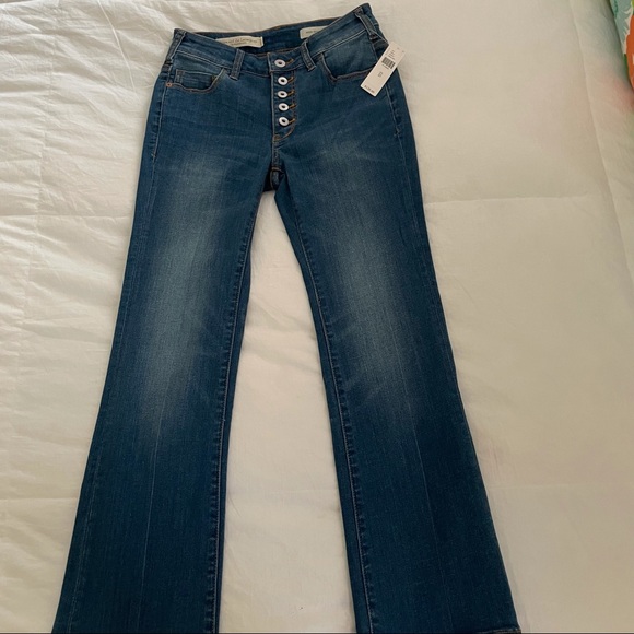 NWT Anthropologie Pilcro and the Letterpress High Rise Flare Crop Jeans Size 25 - Picture 7 of 16